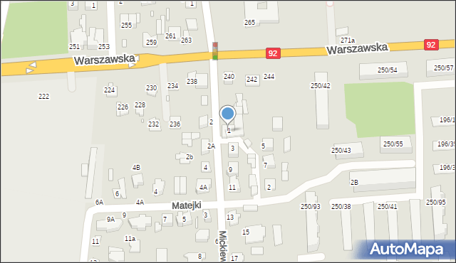 Mińsk Mazowiecki, Mickiewicza Adama, 1, mapa Mińsk Mazowiecki