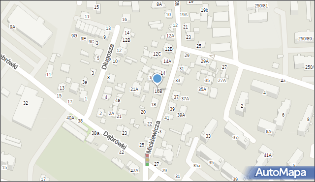 Mińsk Mazowiecki, Mickiewicza Adama, 16B, mapa Mińsk Mazowiecki