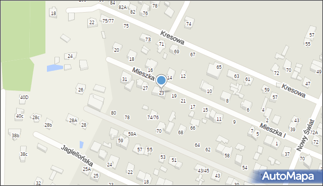 Mińsk Mazowiecki, Mieszka I, 23, mapa Mińsk Mazowiecki