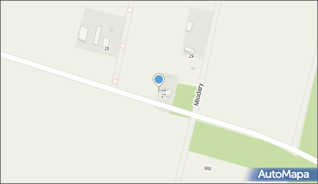 Miodary, Miodary, 27a, mapa Miodary