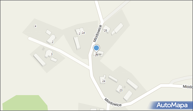Miodowice, Miodowice, 25, mapa Miodowice