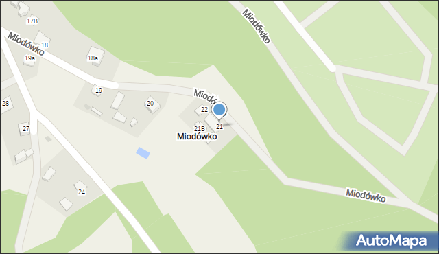 Miodówko, Miodówko, 21, mapa Miodówko