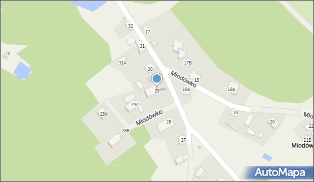 Miodówko, Miodówko, 29, mapa Miodówko
