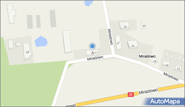 Miradowo, Miradowo, 28, mapa Miradowo