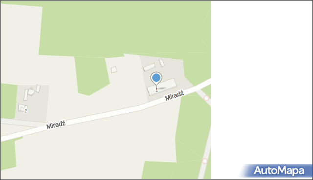 Miradź, Miradź, 1, mapa Miradź