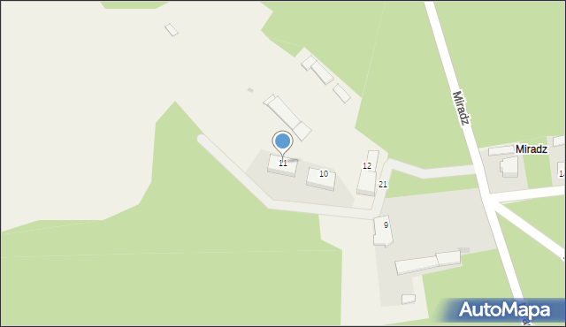 Miradz, Miradz, 11, mapa Miradz