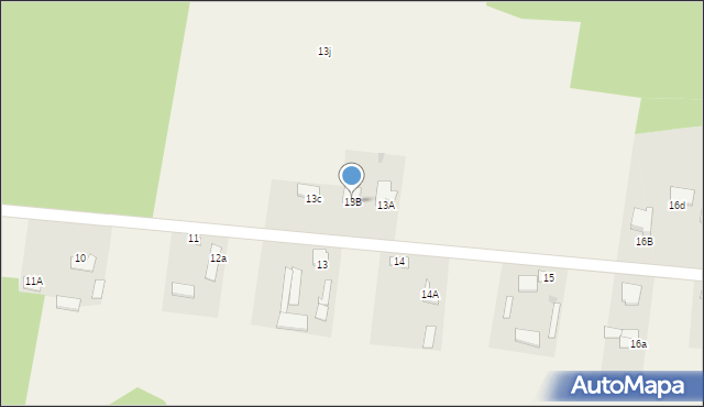 Mireń, Mireń, 13B, mapa Mireń