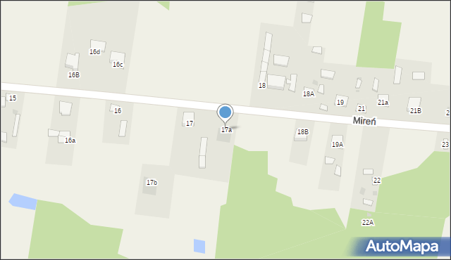 Mireń, Mireń, 17a, mapa Mireń