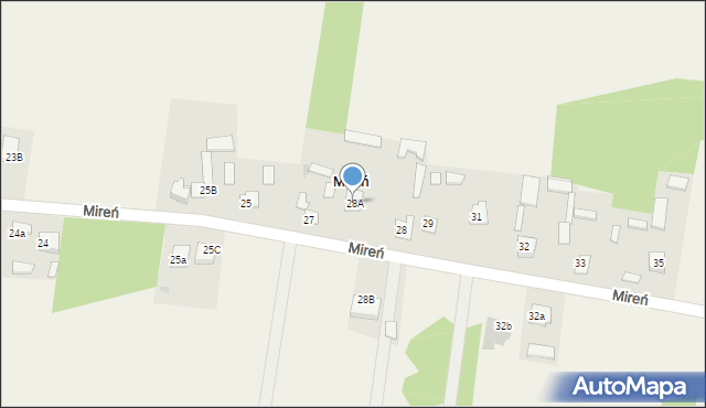 Mireń, Mireń, 28A, mapa Mireń