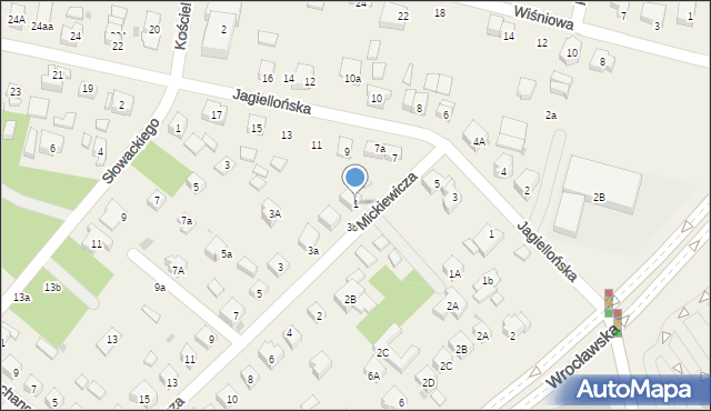 Mirków, Mickiewicza Adama, 1, mapa Mirków