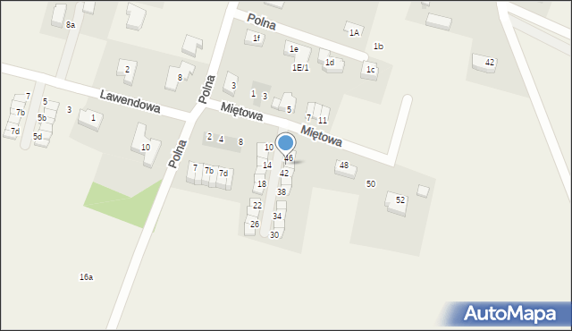 Mirków, Miętowa, 44, mapa Mirków