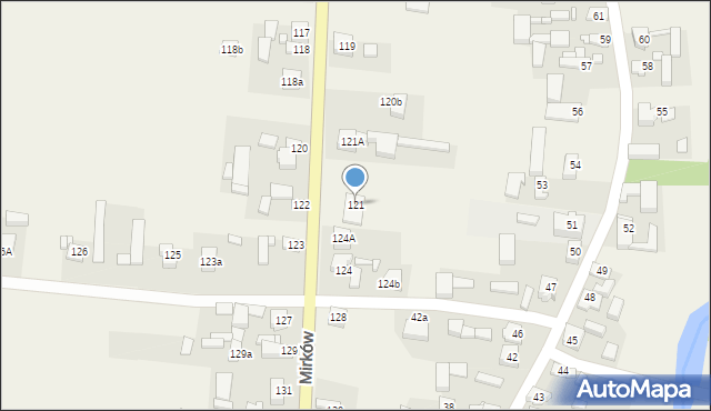 Mirków, Mirków, 121, mapa Mirków