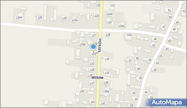 Mirków, Mirków, 131, mapa Mirków