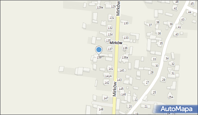 Mirków, Mirków, 139, mapa Mirków