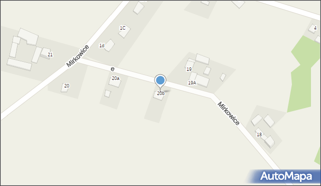 Mirkowice, Mirkowice, 20b, mapa Mirkowice