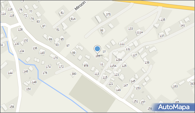 Mirocin, Mirocin, 105, mapa Mirocin