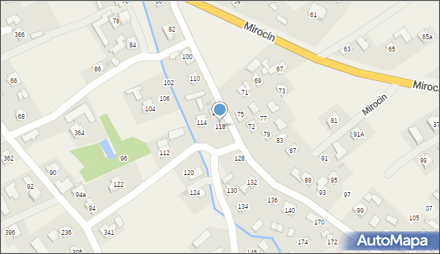 Mirocin, Mirocin, 118, mapa Mirocin