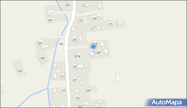 Mirocin, Mirocin, 287A, mapa Mirocin