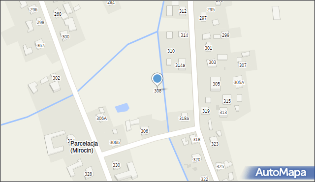 Mirocin, Mirocin, 308, mapa Mirocin