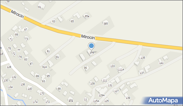 Mirocin, Mirocin, 375, mapa Mirocin