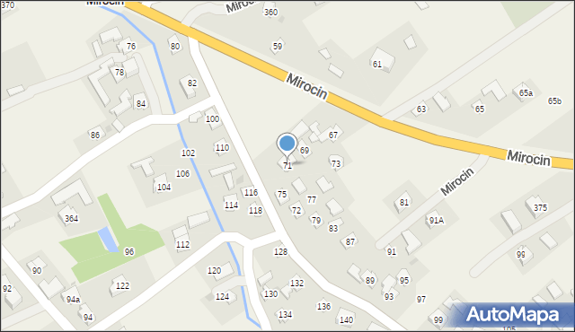 Mirocin, Mirocin, 71, mapa Mirocin