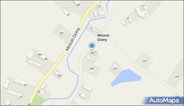 Mirocin Dolny, Mirocin Dolny, 16a, mapa Mirocin Dolny