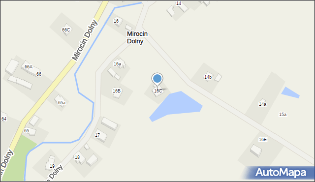 Mirocin Dolny, Mirocin Dolny, 16C, mapa Mirocin Dolny