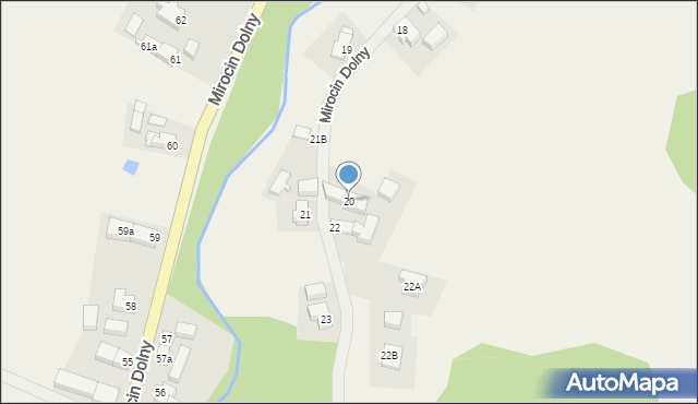 Mirocin Dolny, Mirocin Dolny, 20, mapa Mirocin Dolny