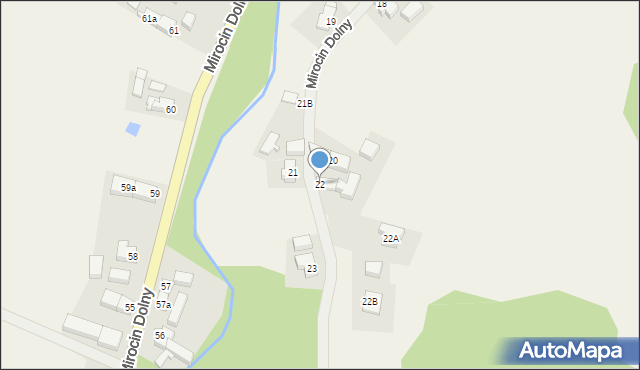 Mirocin Dolny, Mirocin Dolny, 22, mapa Mirocin Dolny