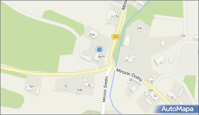 Mirocin Dolny, Mirocin Dolny, 53, mapa Mirocin Dolny