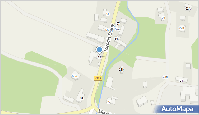 Mirocin Dolny, Mirocin Dolny, 54, mapa Mirocin Dolny