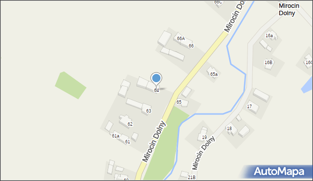 Mirocin Dolny, Mirocin Dolny, 64, mapa Mirocin Dolny