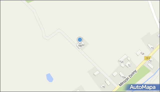 Mirocin Dolny, Mirocin Dolny, 70b, mapa Mirocin Dolny