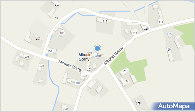 Mirocin Górny, Mirocin Górny, 103B, mapa Mirocin Górny