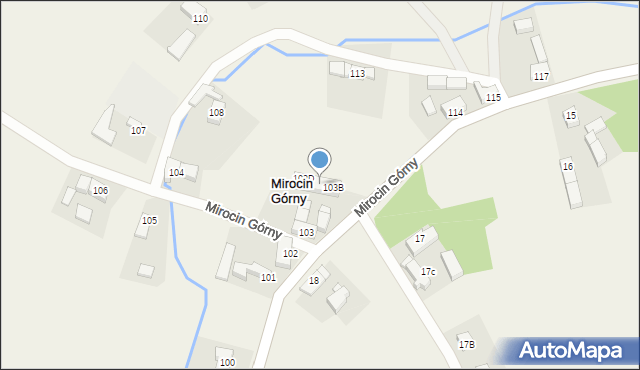 Mirocin Górny, Mirocin Górny, 103C, mapa Mirocin Górny