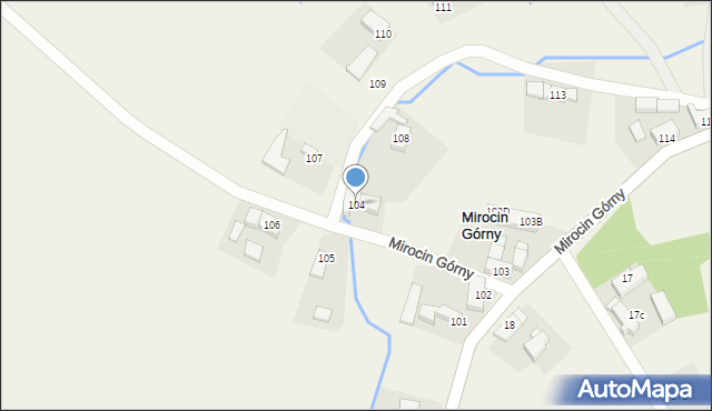 Mirocin Górny, Mirocin Górny, 104, mapa Mirocin Górny