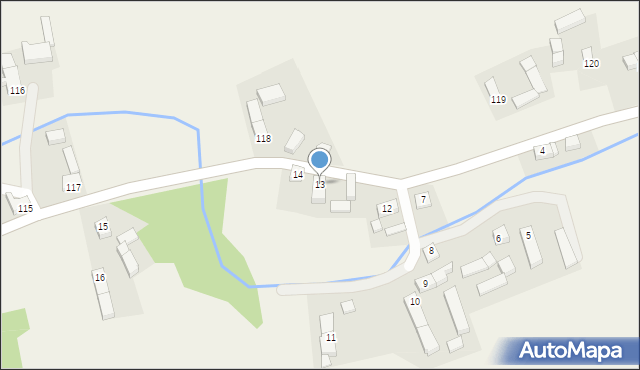 Mirocin Górny, Mirocin Górny, 13, mapa Mirocin Górny