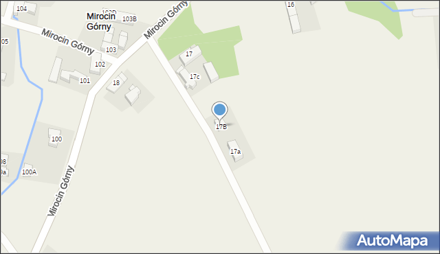 Mirocin Górny, Mirocin Górny, 17B, mapa Mirocin Górny