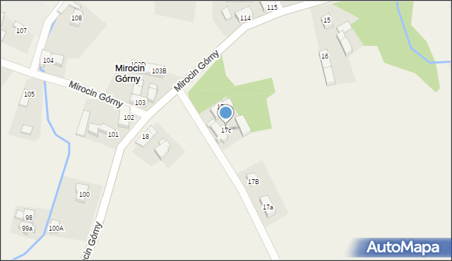 Mirocin Górny, Mirocin Górny, 17c, mapa Mirocin Górny