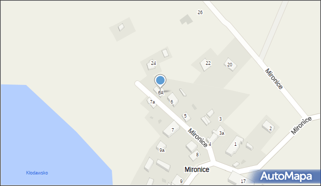 Mironice, Mironice, 6A, mapa Mironice