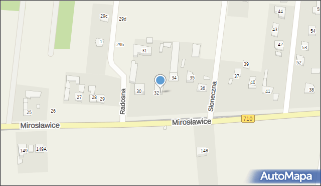 Mirosławice, Mirosławice, 33, mapa Mirosławice