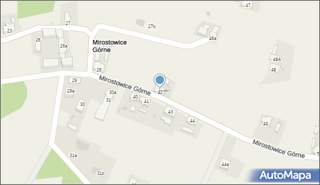 Mirostowice Górne, Mirostowice Górne, 42, mapa Mirostowice Górne