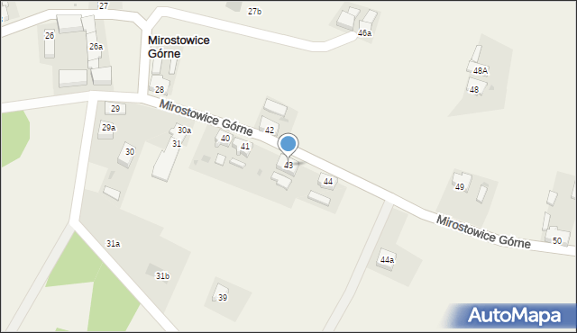 Mirostowice Górne, Mirostowice Górne, 43, mapa Mirostowice Górne