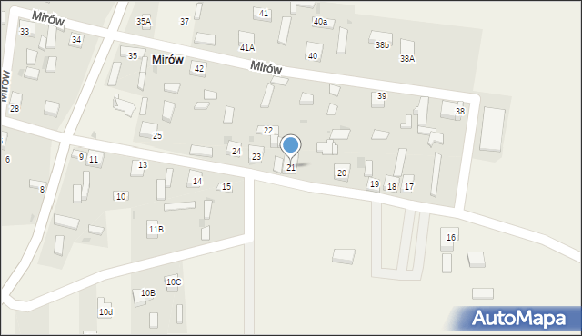 Mirów, Mirów, 21, mapa Mirów