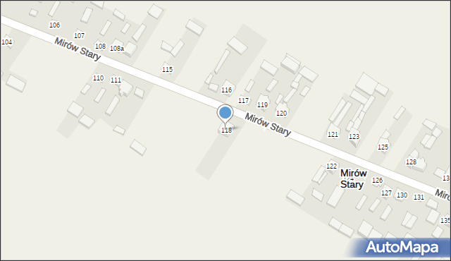 Mirów Stary, Mirów Stary, 118, mapa Mirów Stary