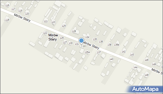 Mirów Stary, Mirów Stary, 132, mapa Mirów Stary