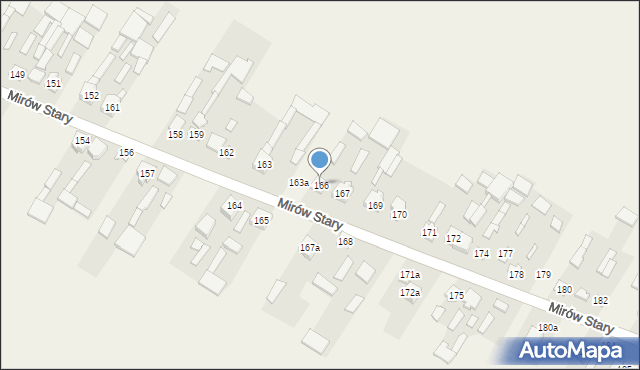 Mirów Stary, Mirów Stary, 166, mapa Mirów Stary