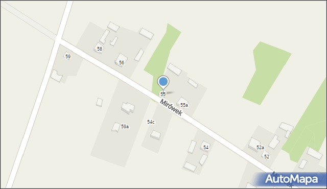 Mirówek, Mirówek, 55, mapa Mirówek
