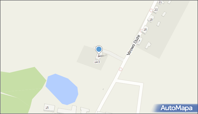 Mirowo Duże, Mirowo Duże, 14/2, mapa Mirowo Duże