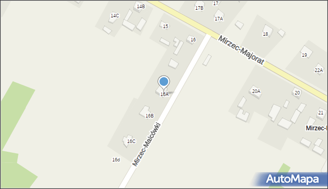 Mirzec, Mirzec-Majorat, 16A, mapa Mirzec